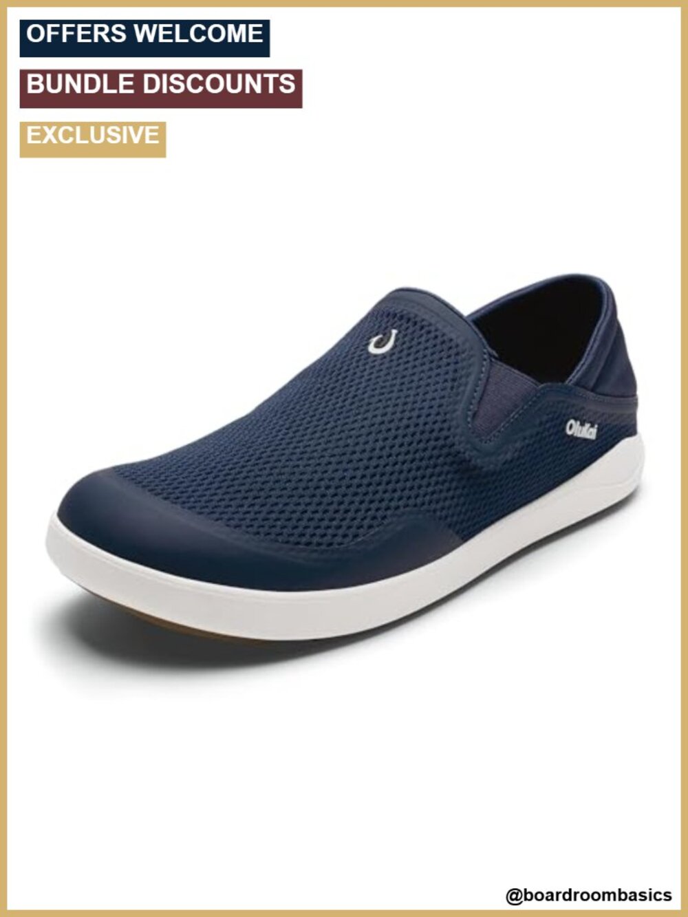 OluKai Moku Slip-On Men's Boat Shoes Wet Grip Rubber